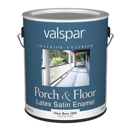 VALSPAR Porch and Floor Paint, Satin, Clear, 1 gal 027.0001505.007